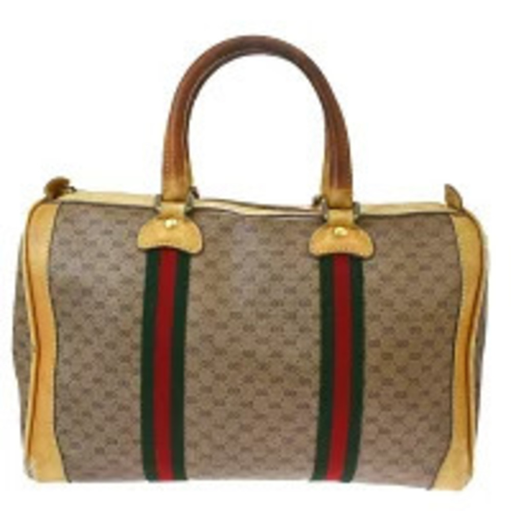 Gucci Sherry GG Leather Handbag Brown